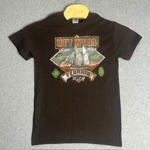 Key West‎ Florida Men's Small Brown Tall Ships Adventures T-Shirt
